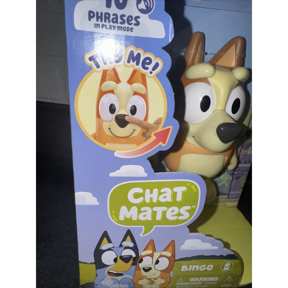 New 2018 Bluey Chat Mates Bingo Talking Articulated Dog Figure Moose Toys